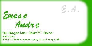 emese andre business card